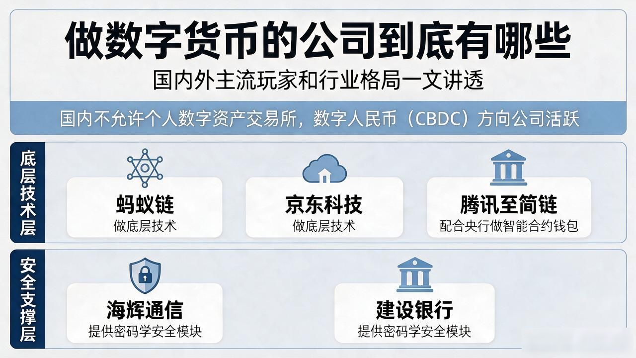 做数字货币的公司到底有哪些，国内外主流玩家和行业格局一文讲透