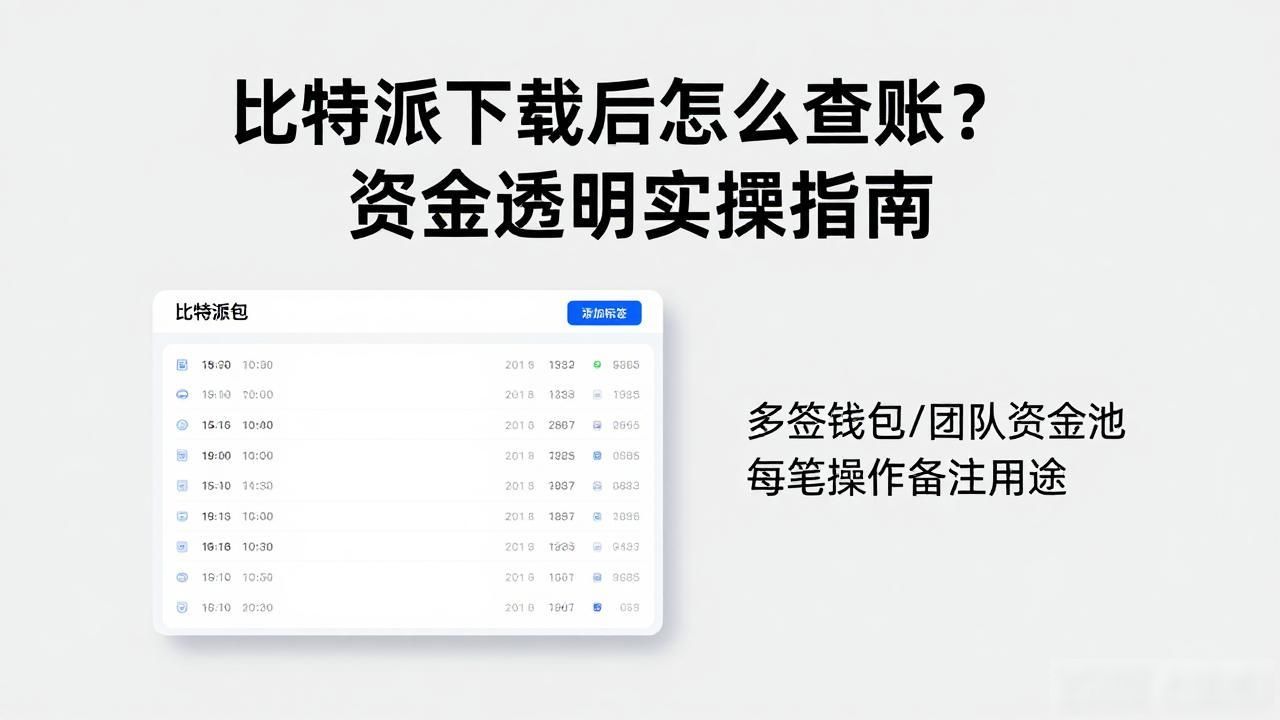 比特派下载后怎么查账？资金透明实操指南