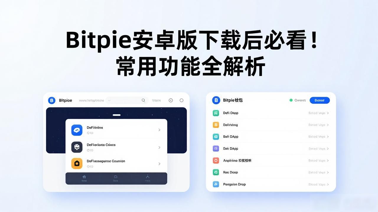 Bitpie安卓版下载后必看！常用功能全解析