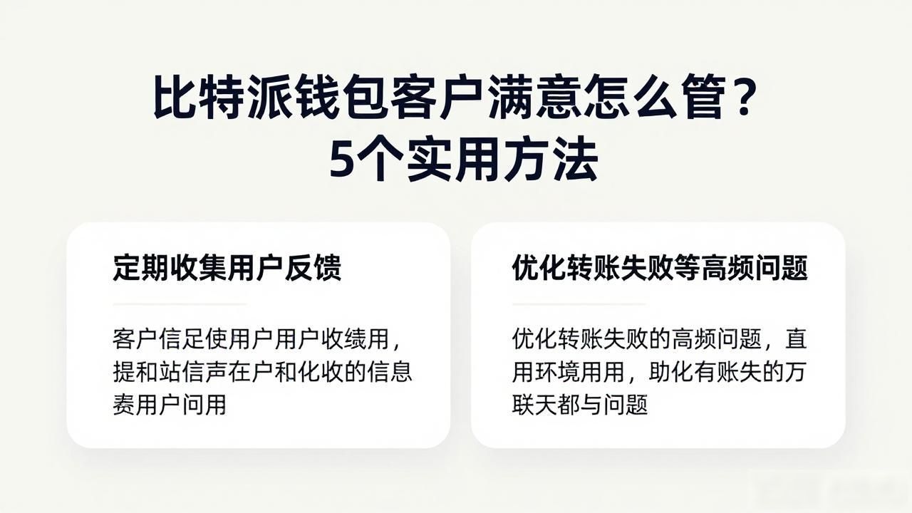 比特派钱包客户满意怎么管？5个实用方法