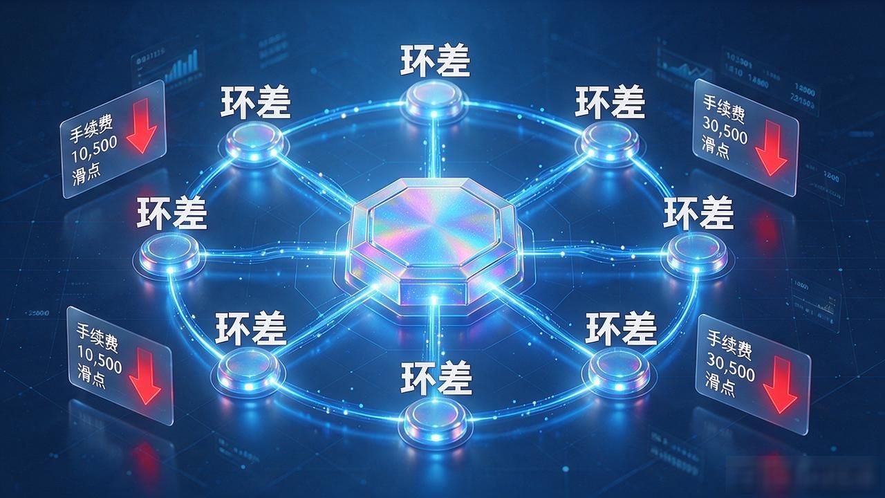 跨交易所闭合交易环利润计算_八角套利手续费与滑点影响_数字货币八角套利