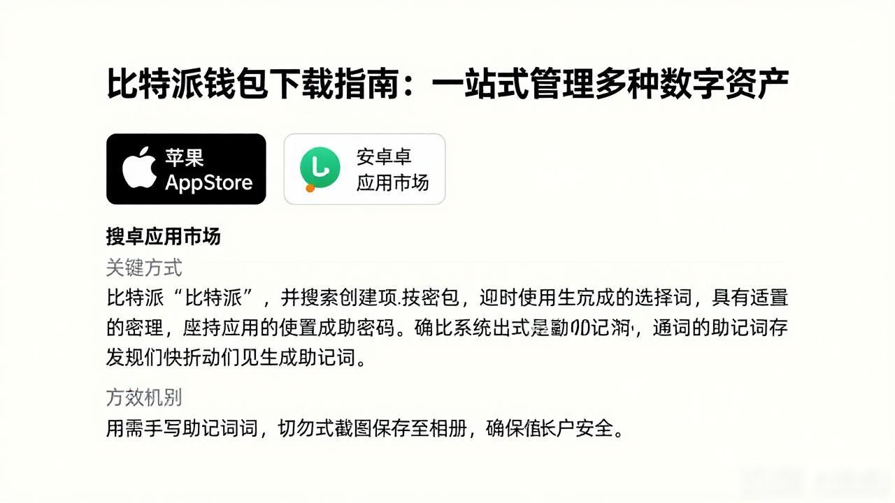 比特派钱包下载指南：一站式管理多种数字资产
