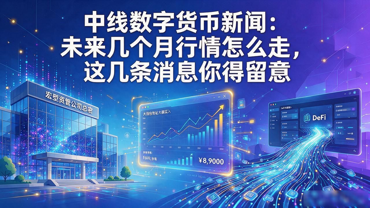 中线数字货币新闻：未来几个月行情怎么走，这几条消息你得留意