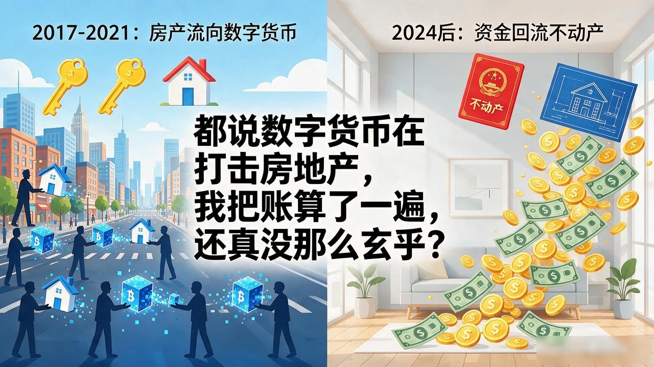 都说数字货币在打击房地产，我把账算了一遍，还真没那么玄乎