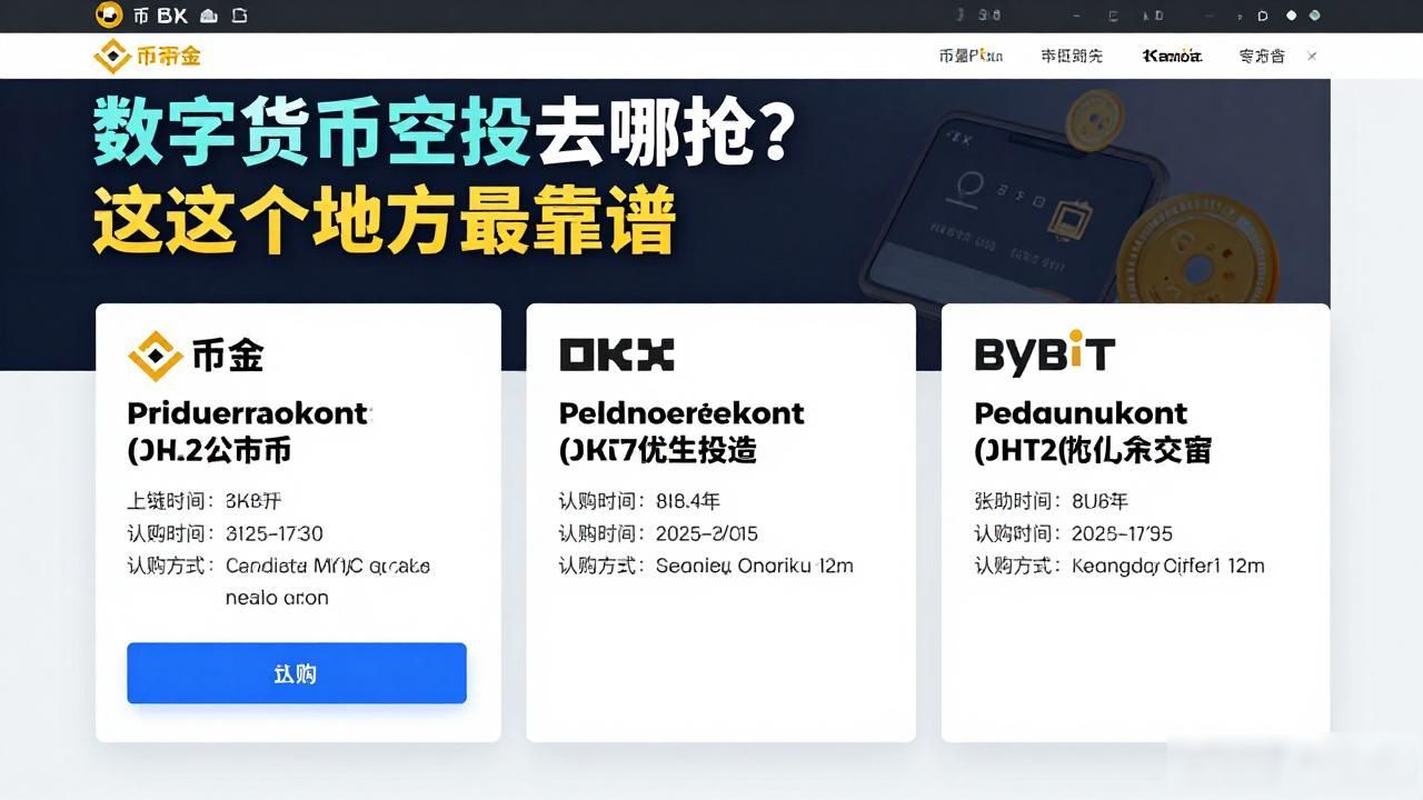 数字货币空投去哪抢？这几个地方最靠谱