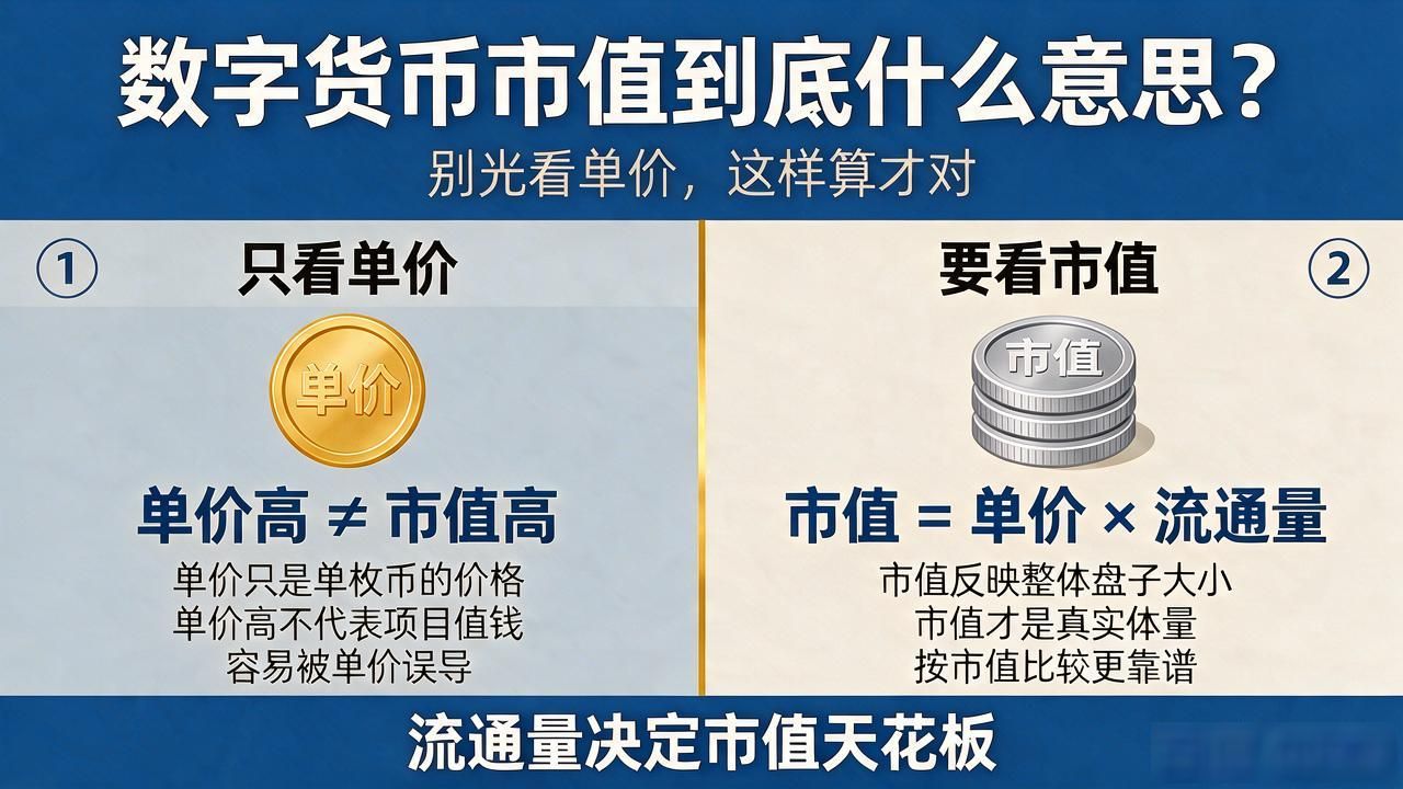 数字货币市值到底什么意思？别光看单价，这样算才对