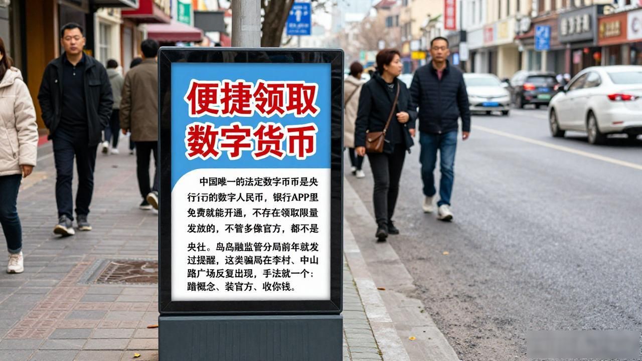 在青岛刷到"便捷领取数字货币"的广告，全是套路，求你别点