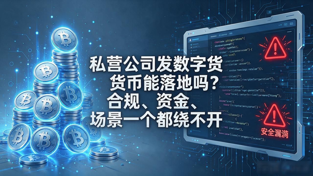 私营公司发数字货币能落地吗？合规、资金、场景一个都绕不开