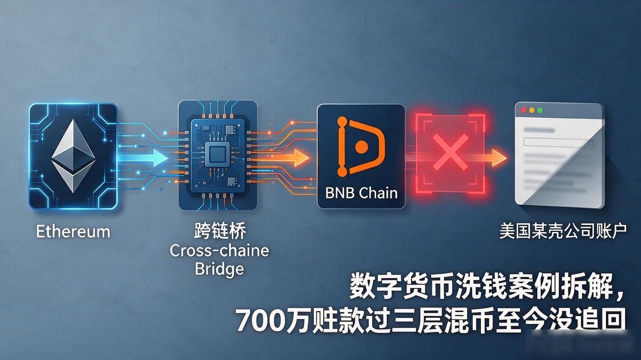 数字货币洗钱案例拆解，700万赃款过三层混币至今没追回