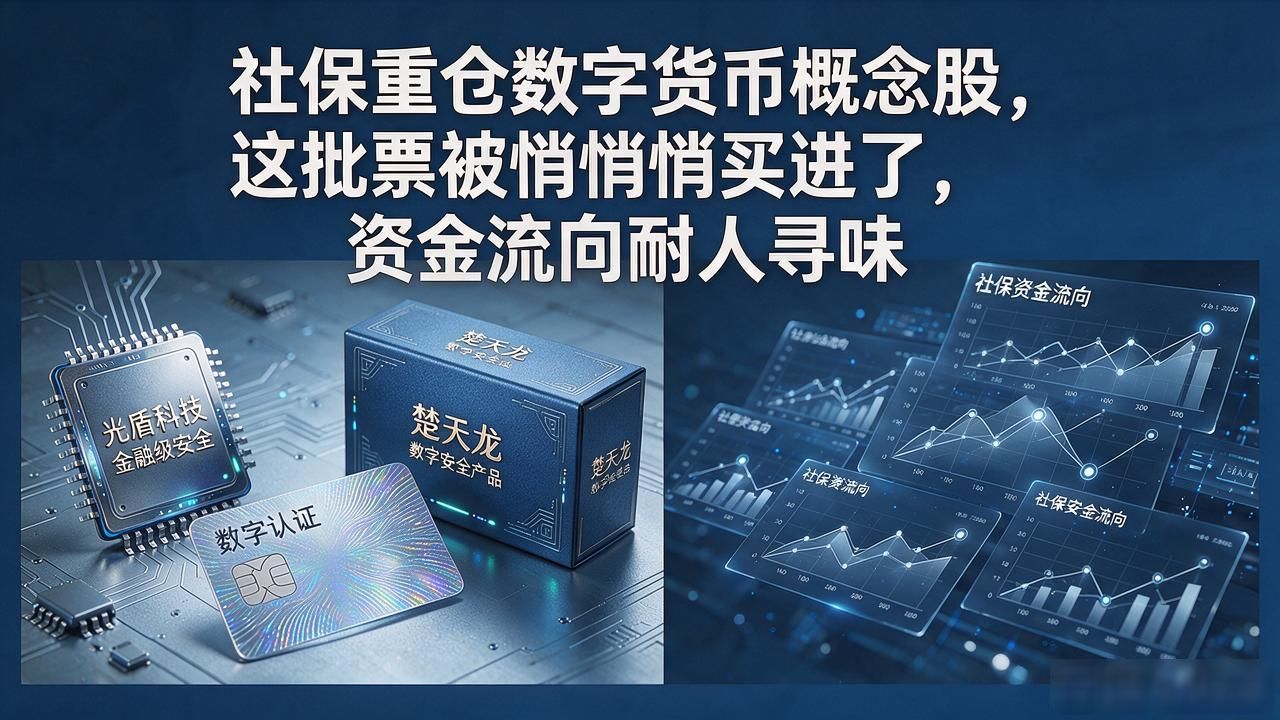 社保重仓数字货币概念股，这批票被悄悄买进了，资金流向耐人寻味