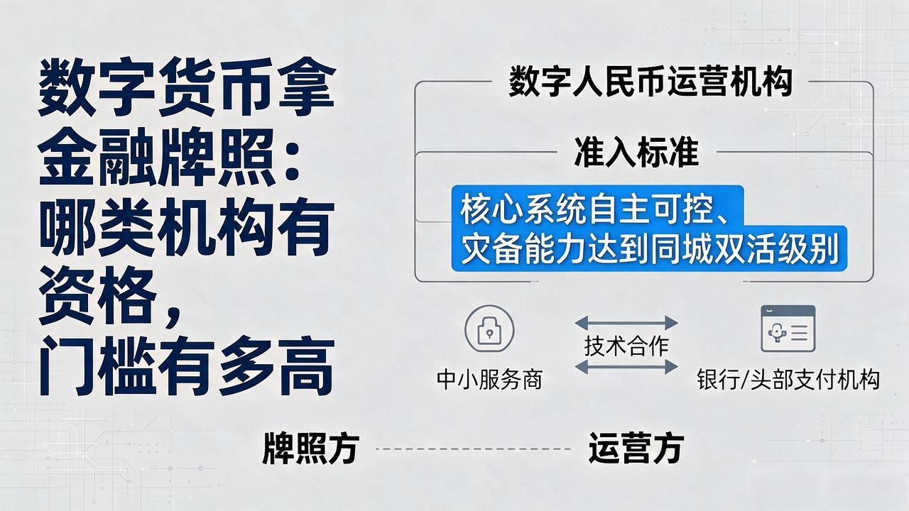 数字货币拿金融牌照：哪类机构有资格，门槛有多高