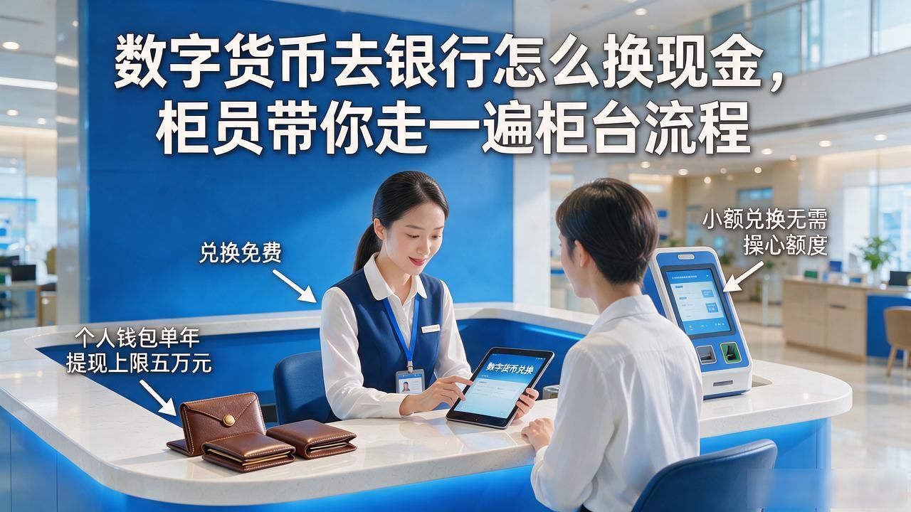 数字货币去银行怎么换现金，柜员带你走一遍柜台流程