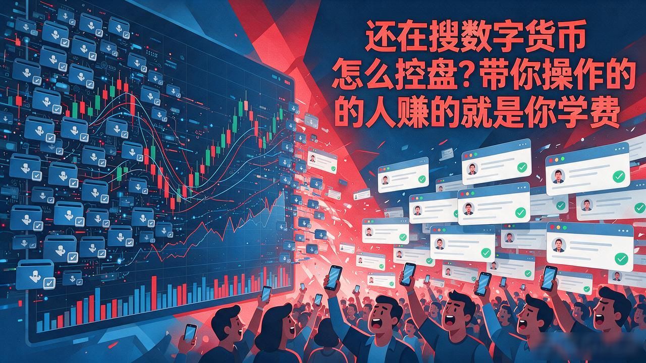 还在搜数字货币怎么控盘？带你操作的人赚的就是你学费