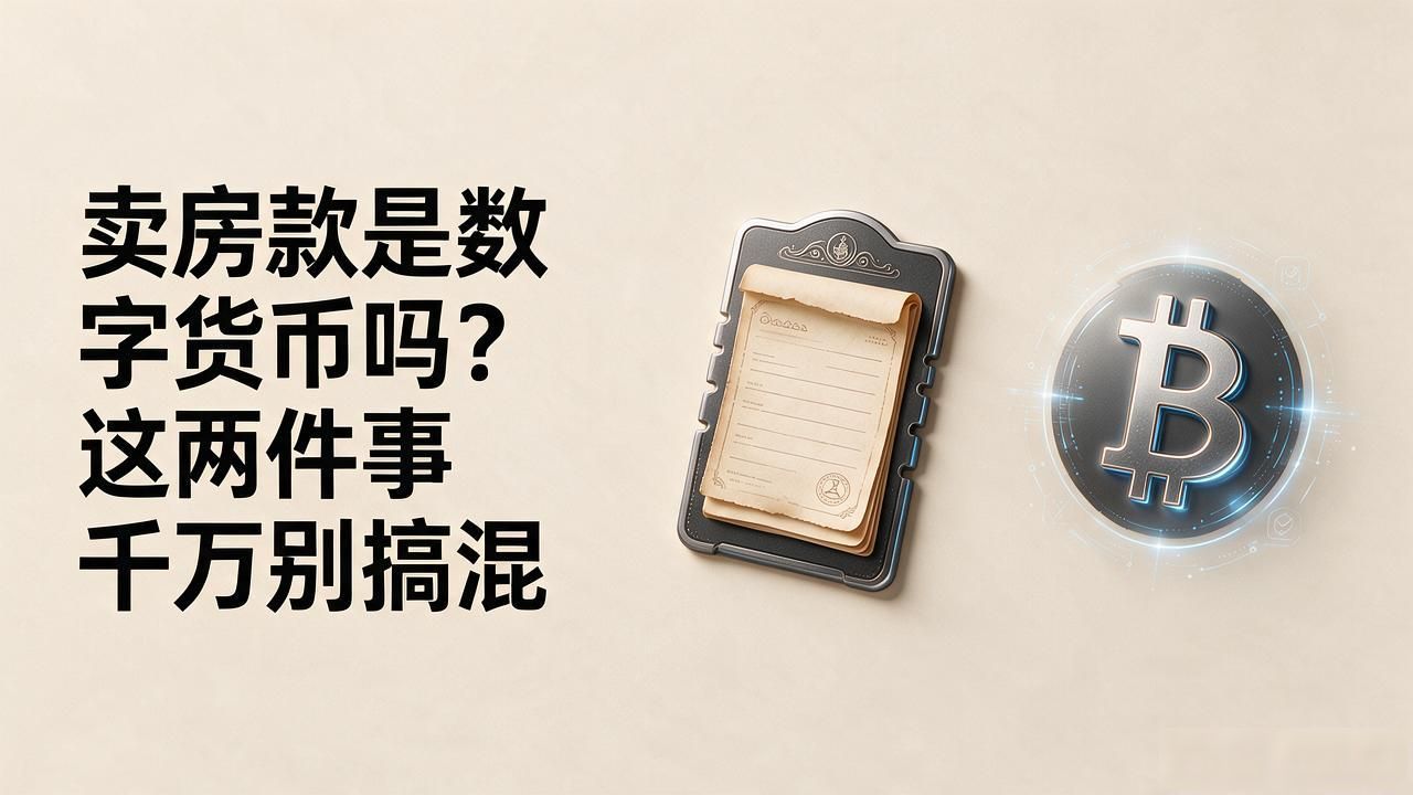 卖房款是数字货币吗？这两件事千万别搞混