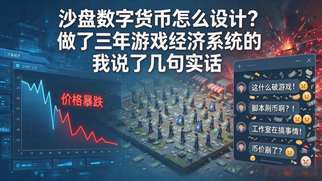 沙盘数字货币怎么设计？做了三年游戏经济系统的我说了几句实话