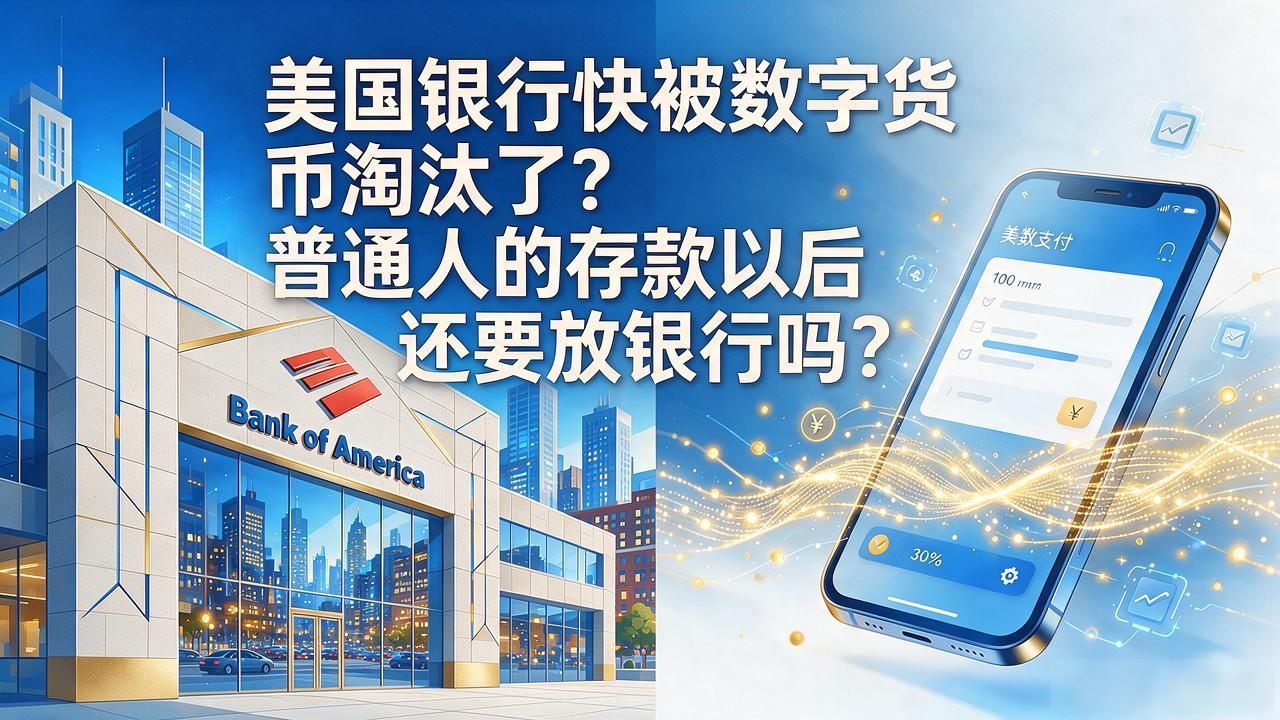 美国银行快被数字货币淘汰了？普通人的存款以后还要放银行吗
