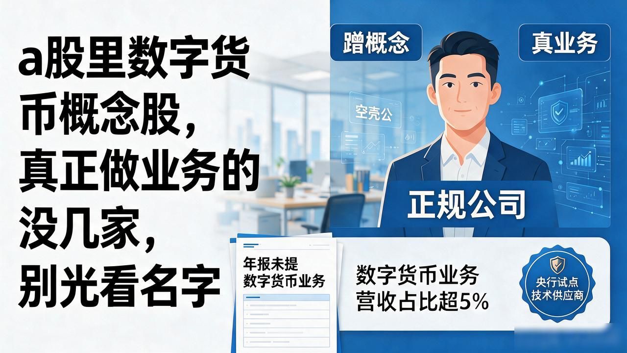 a股里数字货币概念股，真正做业务的没几家，别光看名字