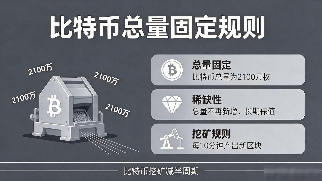 数字货币挖矿总量固定？秒懂比特币为何只有2100万枚